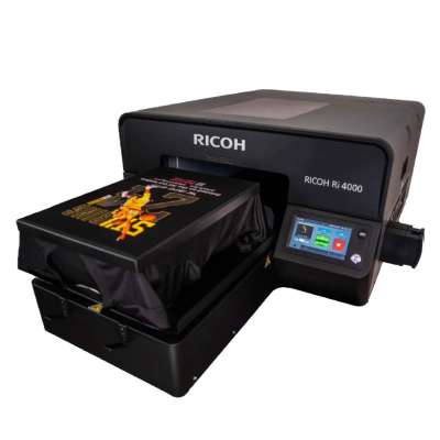 RICOH RI4000 Printer (Includes Printer, Inks and Consumables, Software, Standard Platen, Training and Onboarding) - does automated pretreatment / enhancing, includes DTF Package