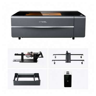 xTool P2S Professional 55W CO2 Laser Cutting and Engraving System - All-In-One Bundle