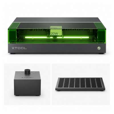 xTool S1 Professional Enclosed Diode Laser Cutting System (20W Edition) - Basic Bundle